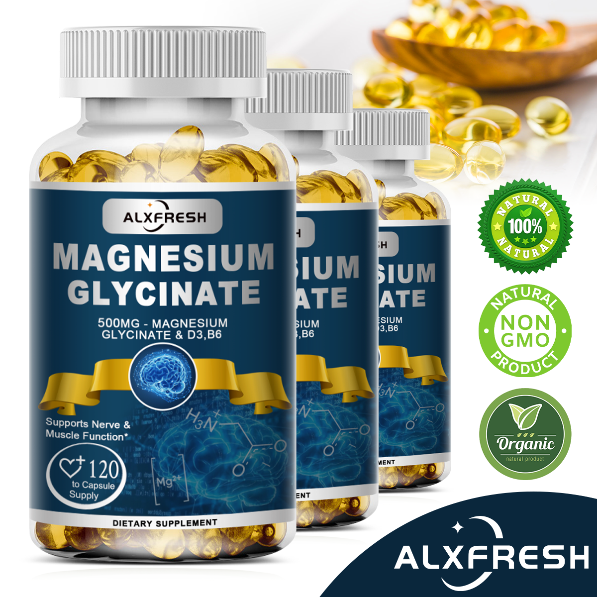 Nutrition Zinc - Magnesium Glycinate Supplement Zinc,Vitamin D3 B6,
