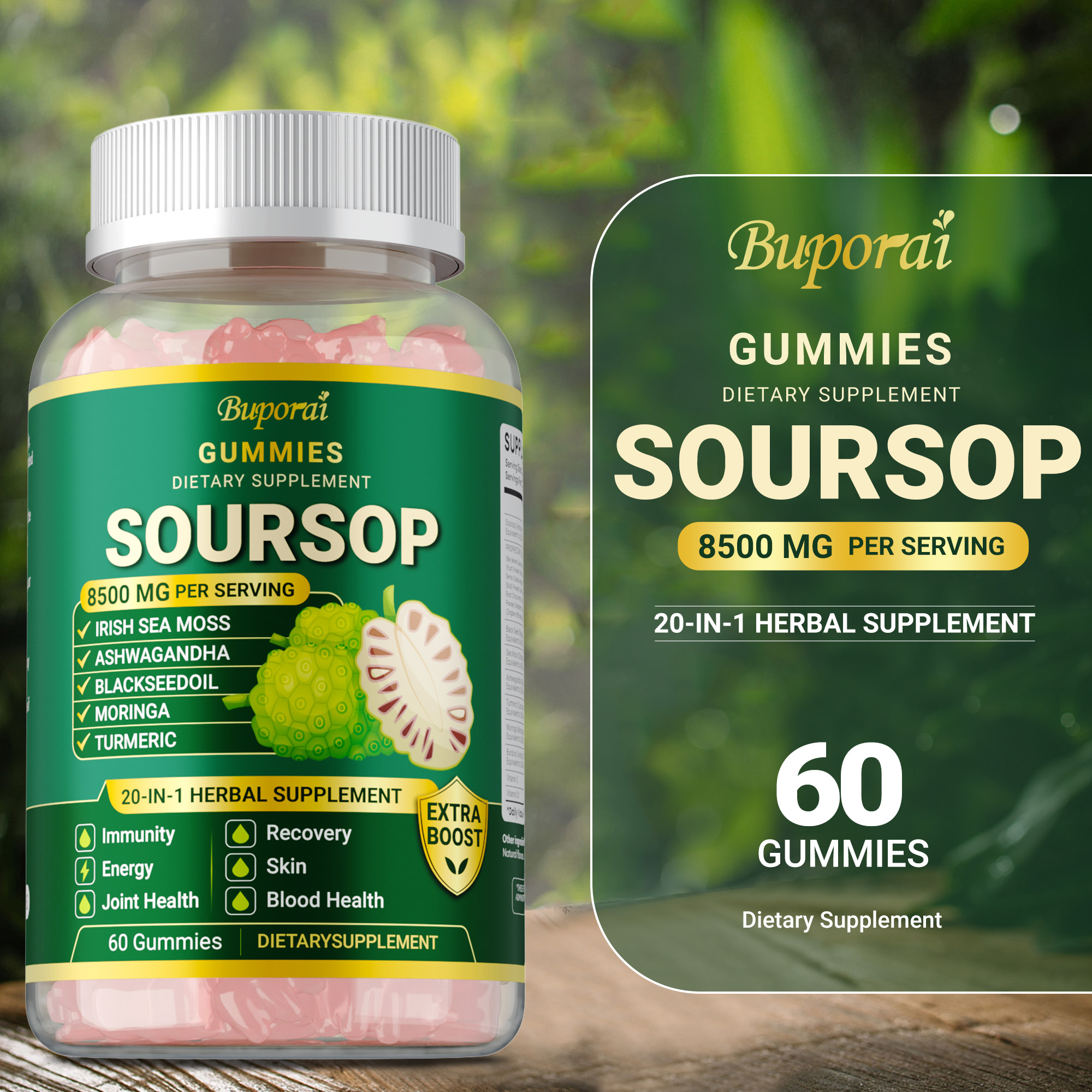 Soursop Gummies - for Natural  - Multivitamin Gummy Adult recensione e prezzo