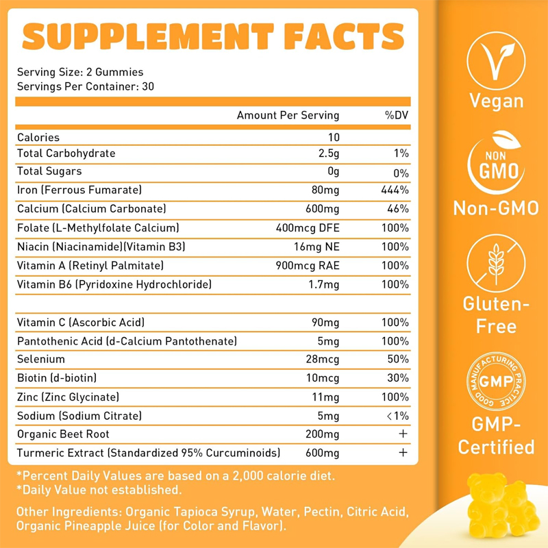 Pure Vegetarian Iron Supplemen - Nutrition Zinc recensione e prezzo